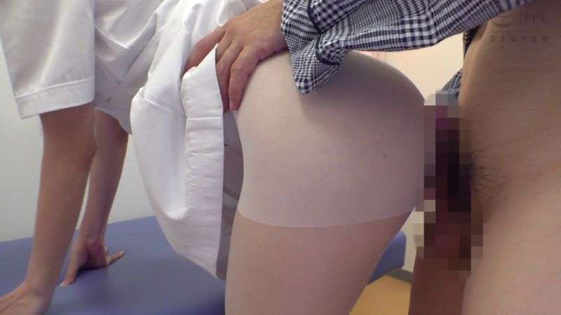 義母ナース森沢かな白パンスト立ちバック尻コキ